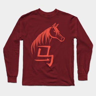 Horse - Chinese Zodiac - Kanji Long Sleeve T-Shirt